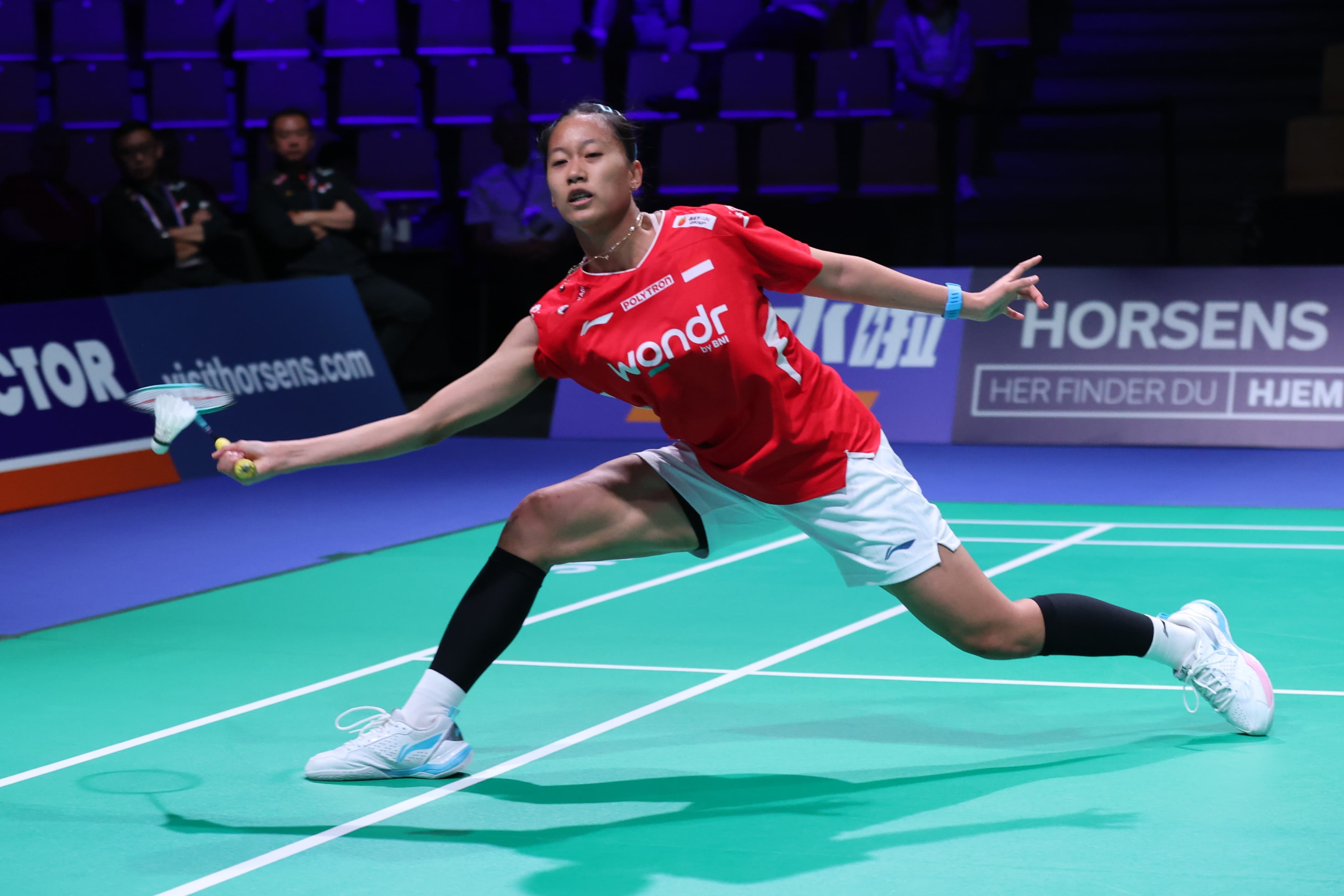 Aksi Putri KW di semifinal Uber Cup 2026. (PBSI)