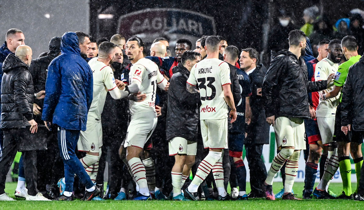 Ribut-ribut di Akhir Laga Cagliari Vs Milan