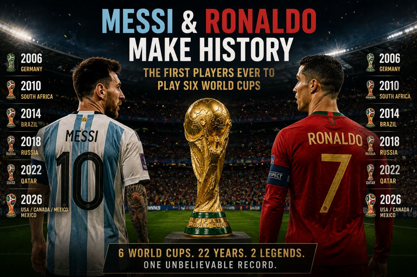 5 Rekor Pemain yang Dapat Dipecahkan di Piala Dunia 2026