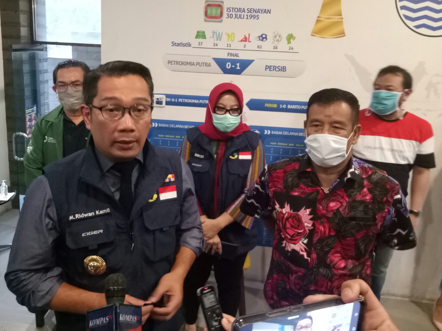 Tinjau Swab Test Persib Bandung, Gubernur Jawa Barat Ridwan Kamil Sampaikan Pesan