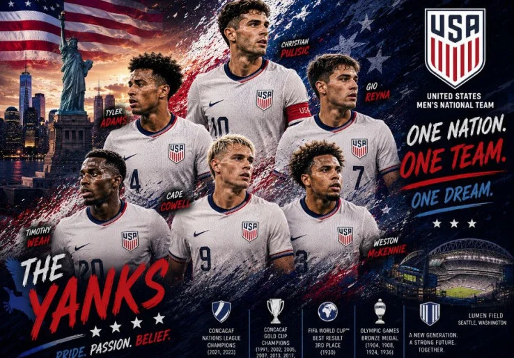 Profil Tim Tuan Rumah Piala Dunia 2026: Timnas Amerika Serikat, Siap Terbang Tinggi di Depan Fans