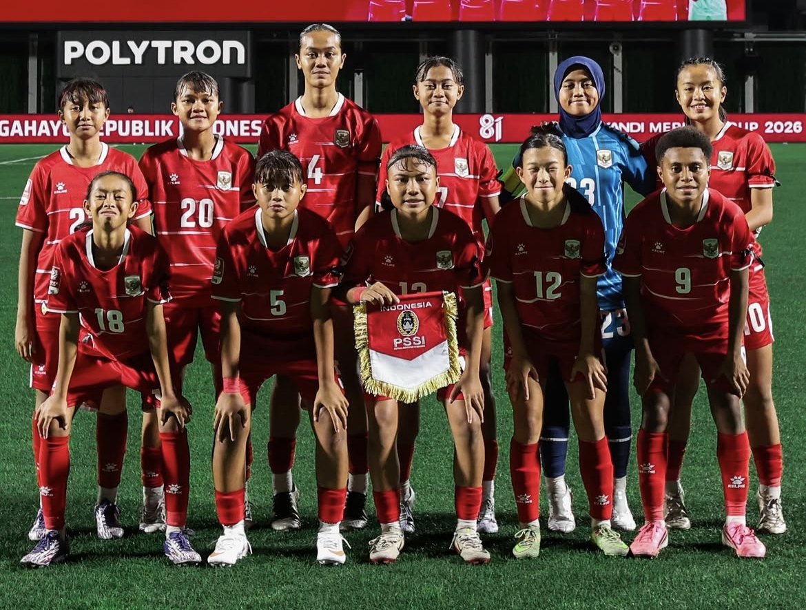 Starting XI Garuda Pertiwi saat menghadapi Malaysia di Srikandi Merdeka Cup 2026. (dok. Srikandi Merdeka Cup 2026)
