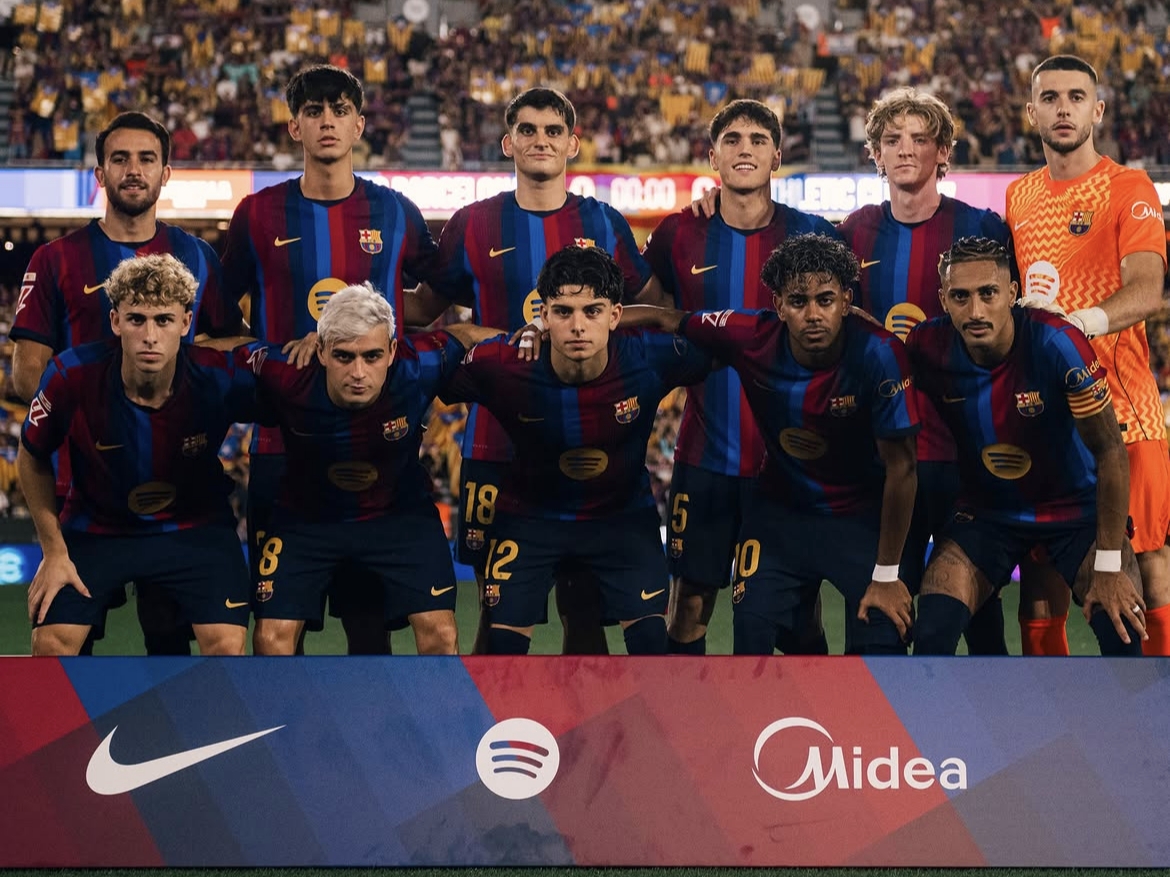 Starting XI Barcelona vs Athletic Bilbao. (Foto: Instagram/@fcbarcelona)