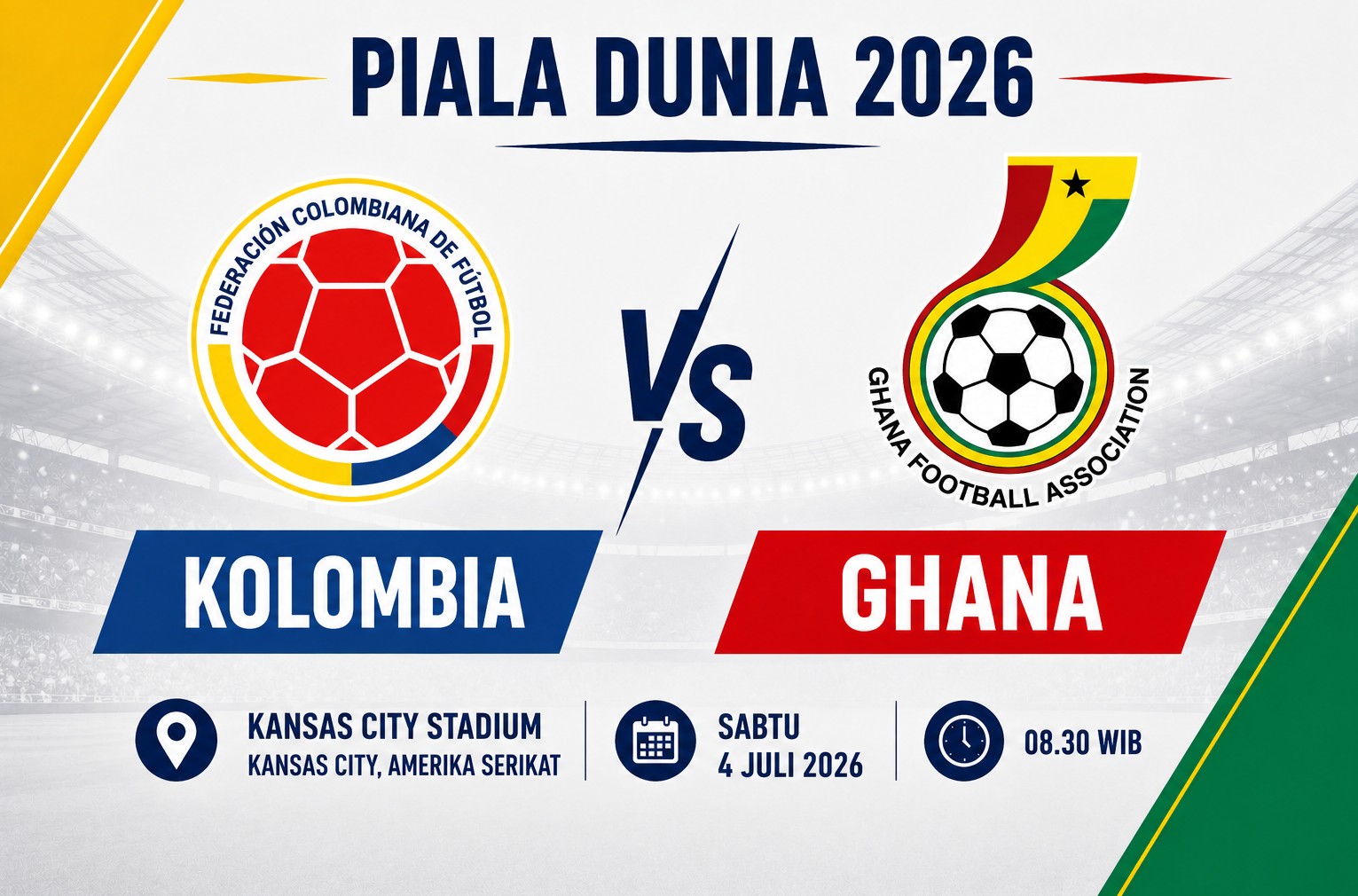 Prediksi dan Statistik Kolombia vs Ghana: Los Cafeteros Unggul Kualitas