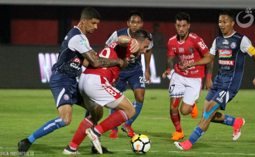Arema FC 3-1 Bali United, Singo Edan Perkasa Tanpa Aremania di Tribun
