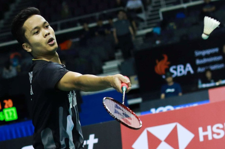 Singapore Open 2019: Anthony Sinisuka Ginting Melaju ke Perempat Final