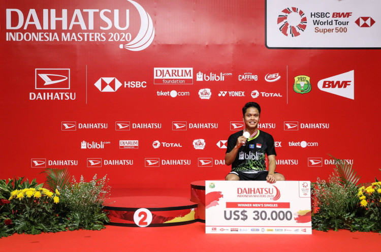 Anthony Persembahkan Gelar Indonesia Masters 2020 untuk Bunda