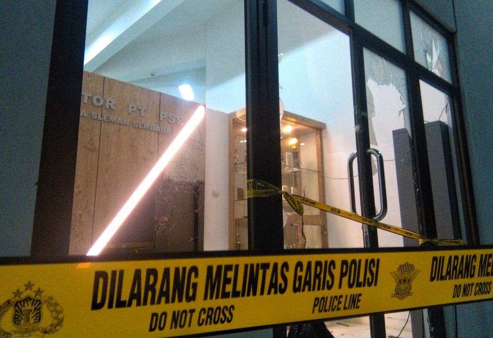 Kantor Pengelola PSS Sleman Jadi Sasaran Usai Laga Kontra Bhayangkara FC