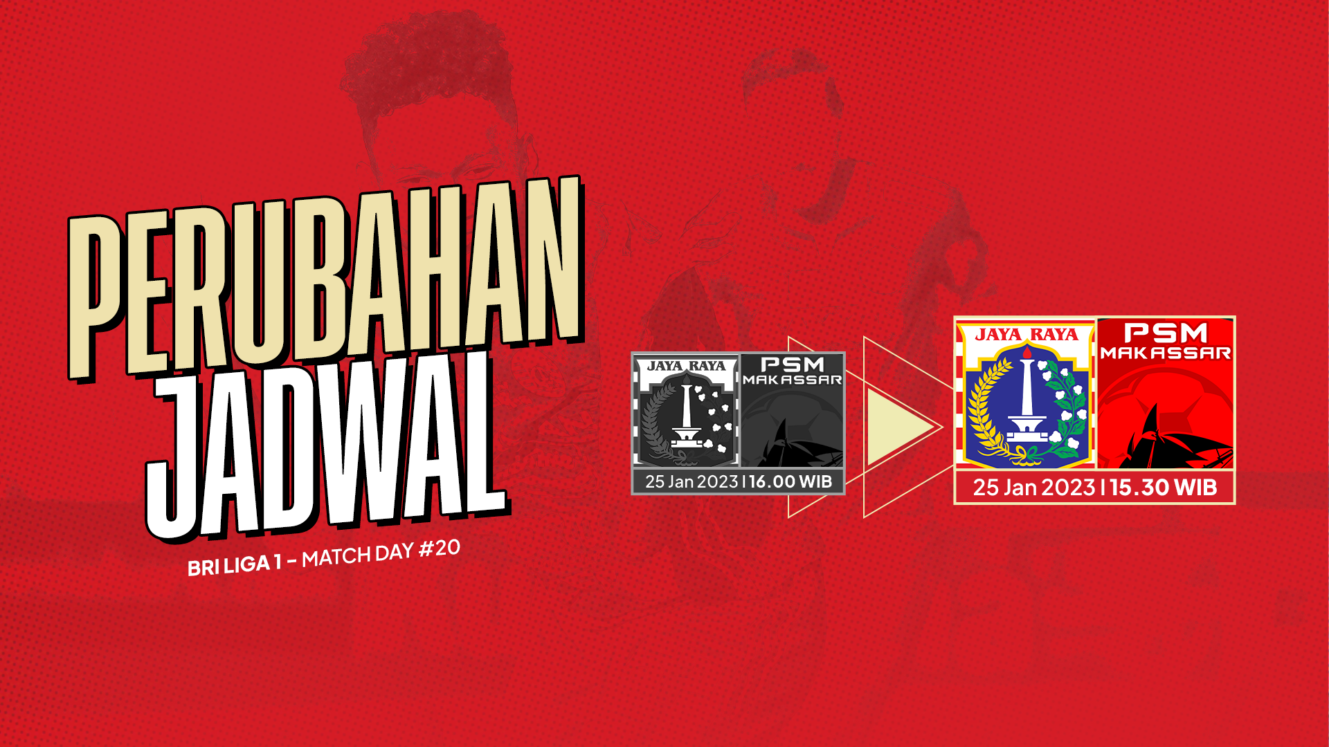 Alasan Keamanan, Jadwal Persija Vs PSM Dimajukan