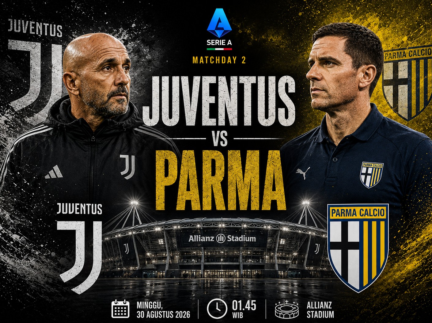 Prediksi Skor dan Link Live Streaming Juventus vs Parma: Laga Kandang Pertama Il Bianconeri