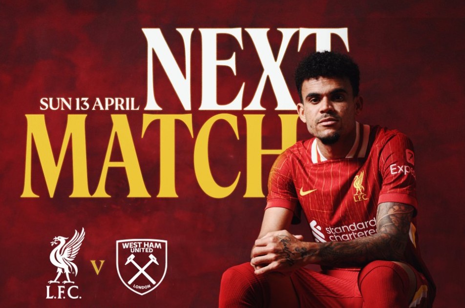 Jadwal Siaran Langsung dan Link Live Streaming Liverpool Vs West Ham United, Minggu 13 April 2025