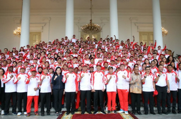 Pelepasan SEA Games 2019 di Tengah Hujan, Presiden Jokowi Usung Target Tinggi