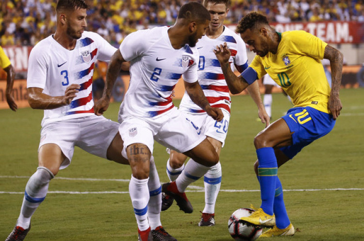 Pelatih AS Beberkan Anak Asuhnya Gugup Ketika Dikalahkan Brasil 0-2 