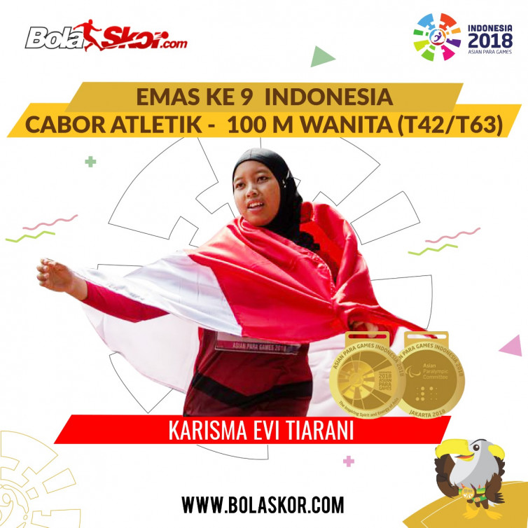 Raih Medali Emas Asian Para Games 2018, Kharisma Evi Berharap Tampil di Paralimpiade 2020