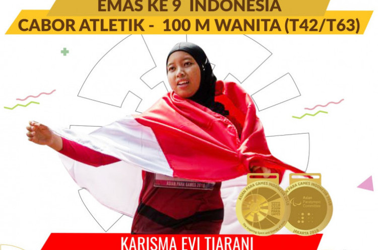 Raih Medali Emas Asian Para Games 2018, Kharisma Evi Berharap Tampil di Paralimpiade 2020