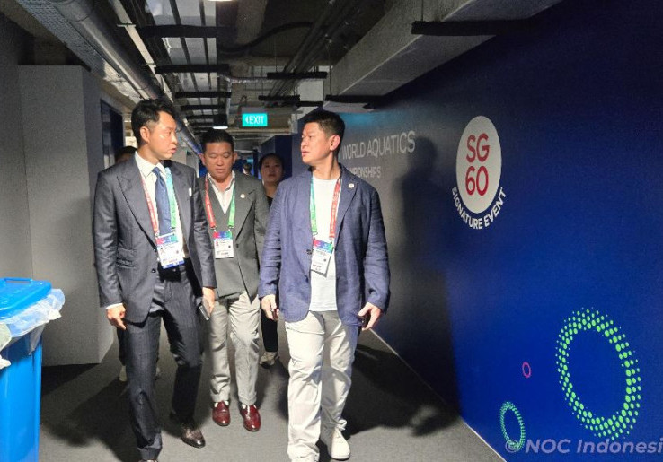 Kagum, Ketum NOC Indonesia Belajar Banyak dari Perhelatan World Aquatic Championship 2025 di Singapura