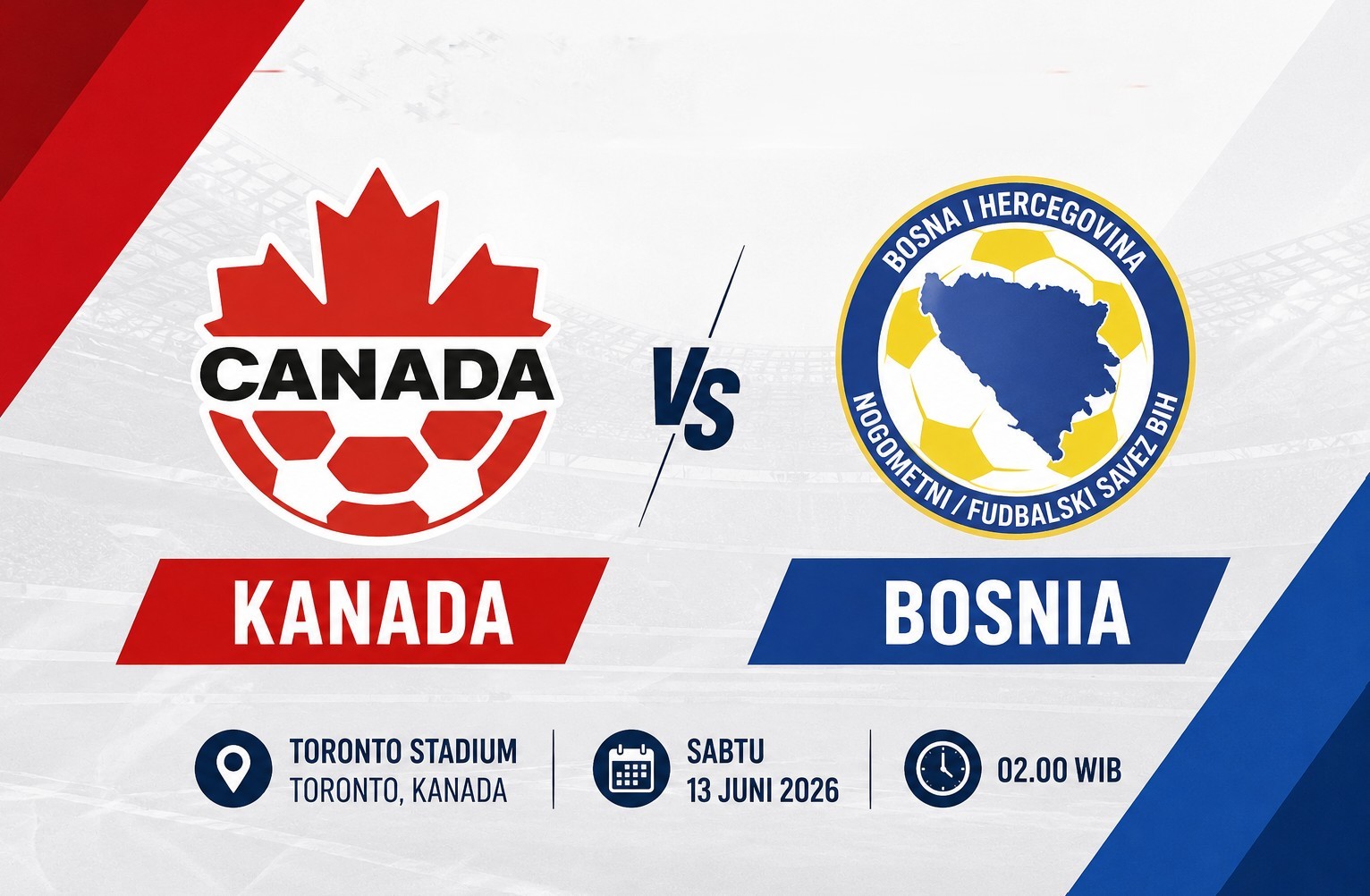 Prediksi dan Statistik Kanada vs Bosnia-Herzegovina: Tuan Rumah Bidik Sejarah