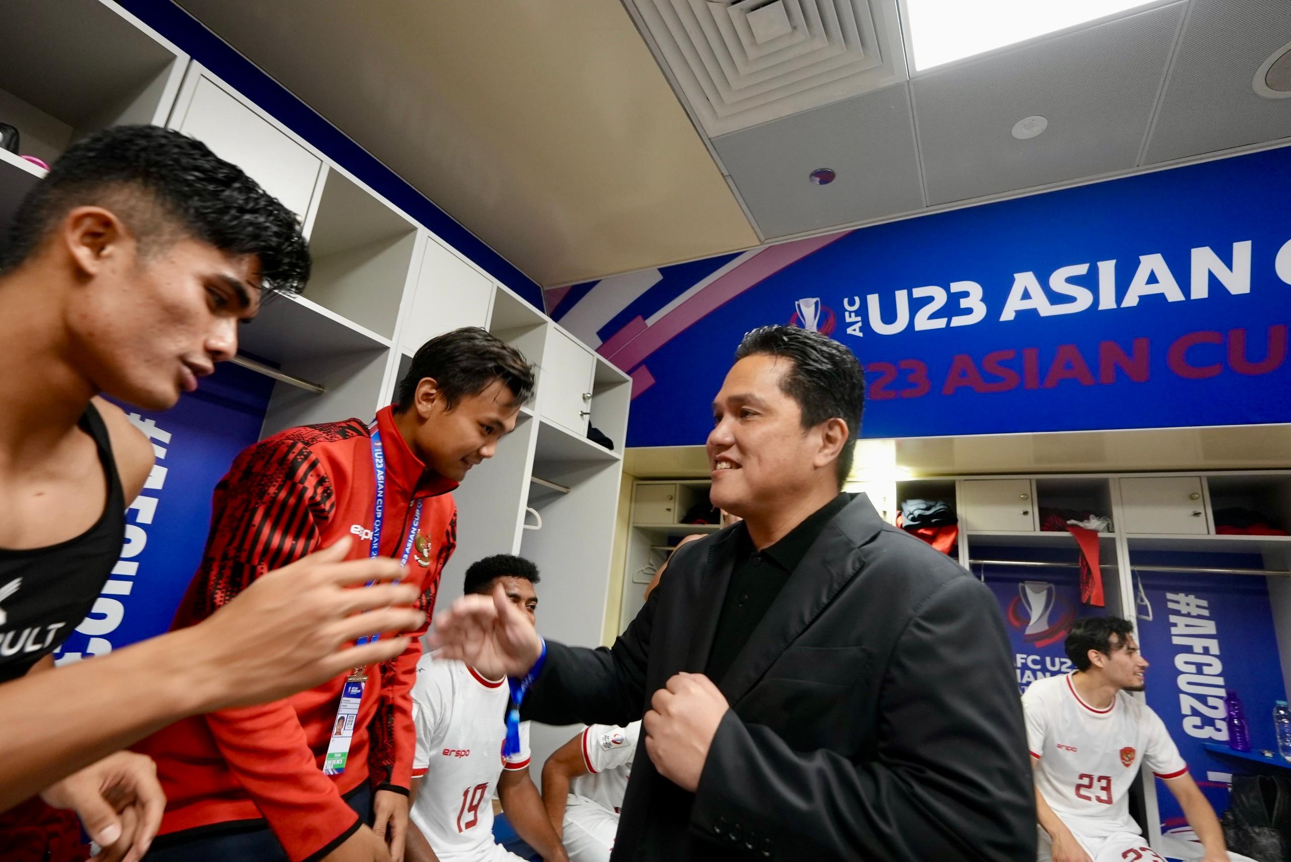 Piala Asia U-23 2024: Timnas Indonesia U-23 Tembus Semifinal, Erick Thohir Bangga Sejarah Tercipta