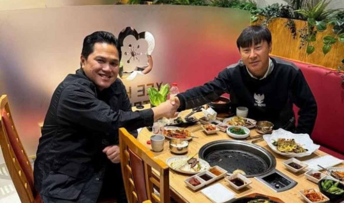 Erick Thohir Beberkan Isi Pembicaraan dengan Shin Tae-yong setelah Sepakat Lanjutkan Kerja Sama