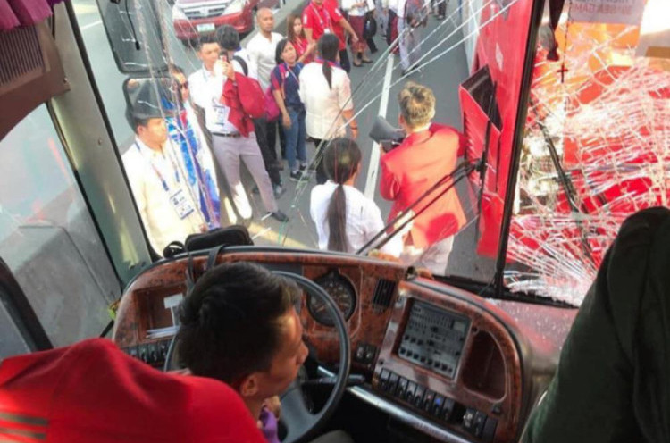 Bus Rombongan Atlet Vietnam Alami Kecelakaan saat Menuju Opening Ceremony SEA Games 2019