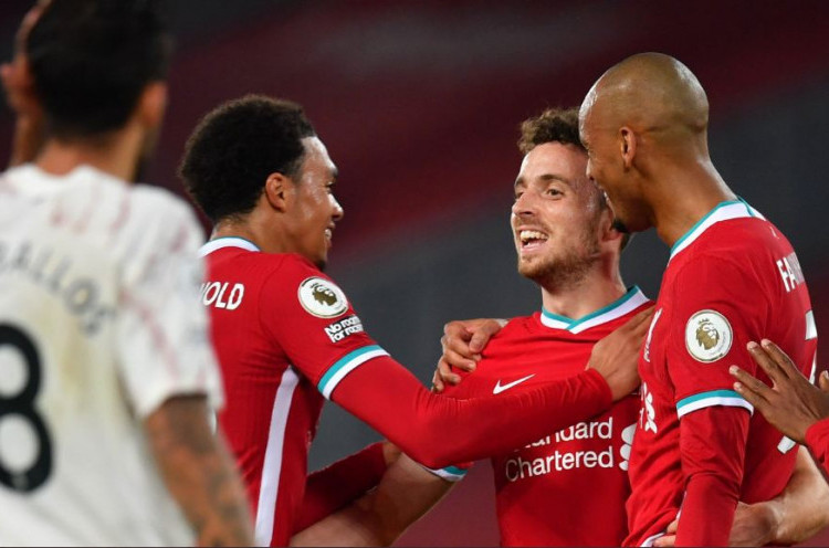 Liverpool 3-1 Arsenal: Rekor Anfield Bertahan, Diogo Jota Cetak Gol di Laga Debut