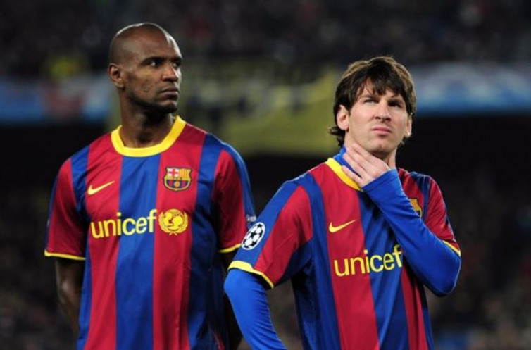 Lionel Messi dan Eric Abidal