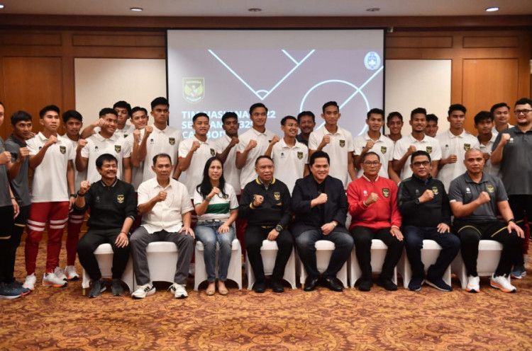 Erick Thohir Singgung Bonus Jelang Laga Perdana Timnas Indonesia U-22 di SEA Games 2023