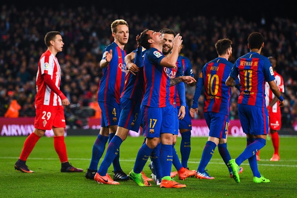 Barcelona Pesta Gol ke Gawang Sporting Gijon