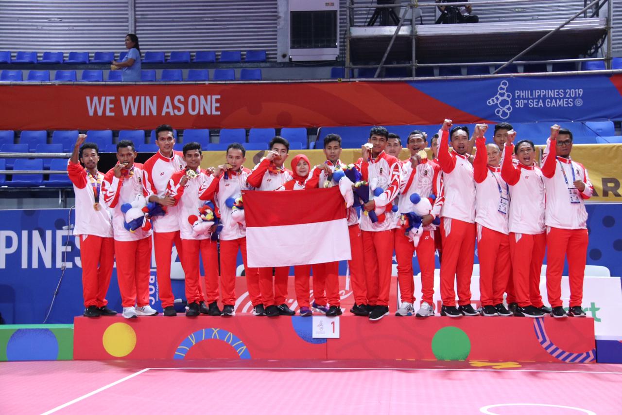 SEA Games 2019: Kalahkan Myanmar, Tim Putra Indonesia Juara Sepak Takraw