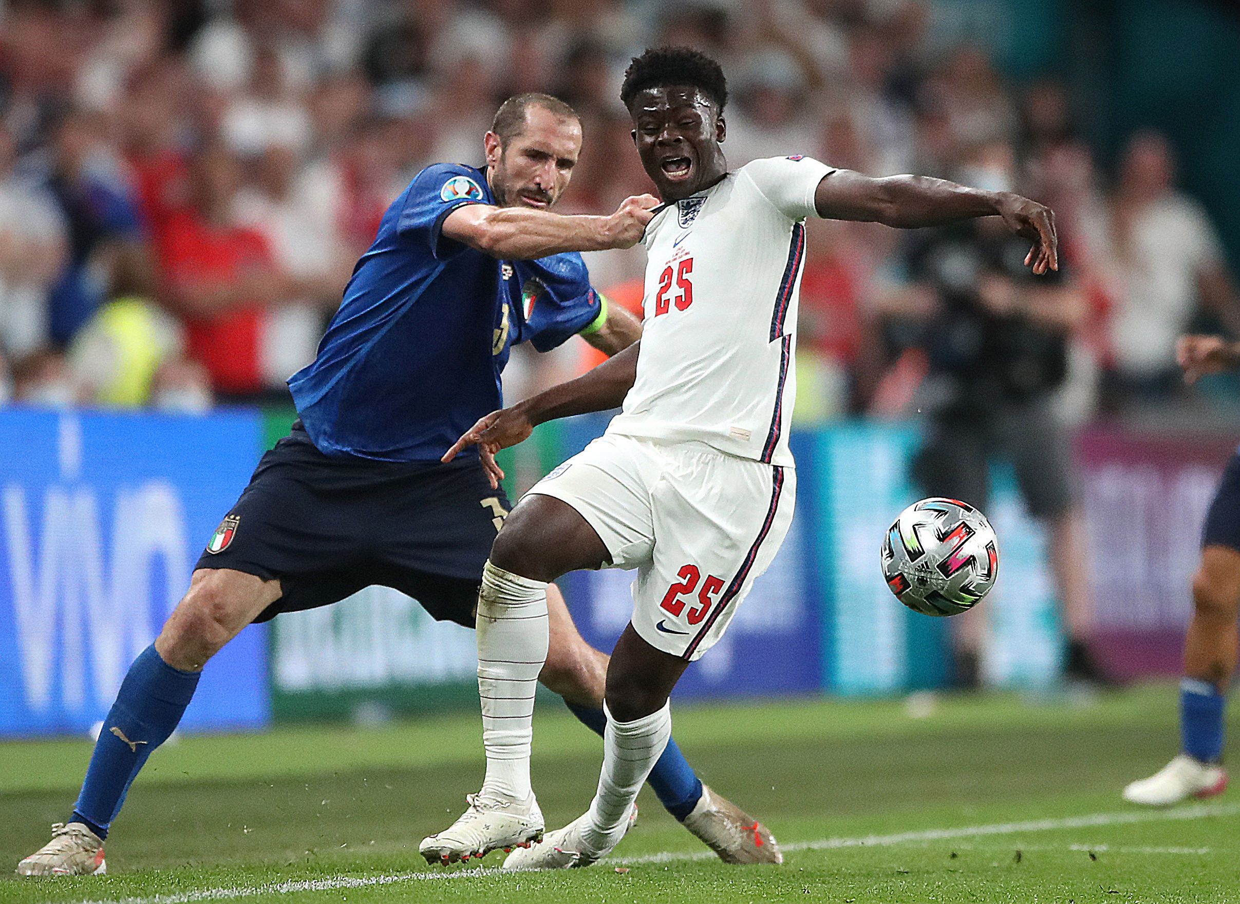 Mantra Buruk Chiellini di Balik Kegagalan Penalti Bukayo Saka