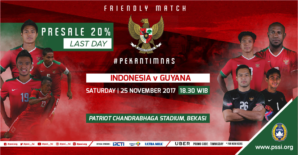 Berikut 26 Pemain Timnas Vs Guyana