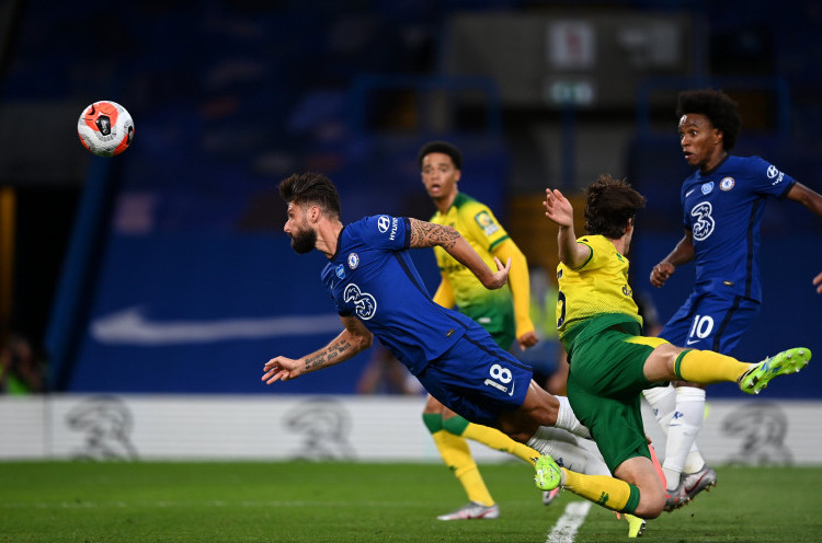 Chelsea 1-0 Norwich City, Olivier Giroud Si Raja Udara