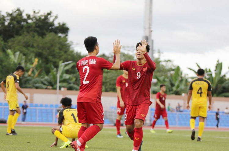 Segrup Timnas Indonesia U-23 di SEA Games 2019, Vietnam Buka Kiprah dengan Gilas Brunei 6-0