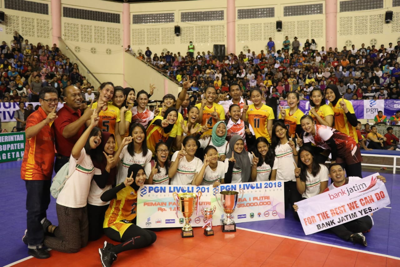 Samator dan Bank Jatim Juara Livoli 2018