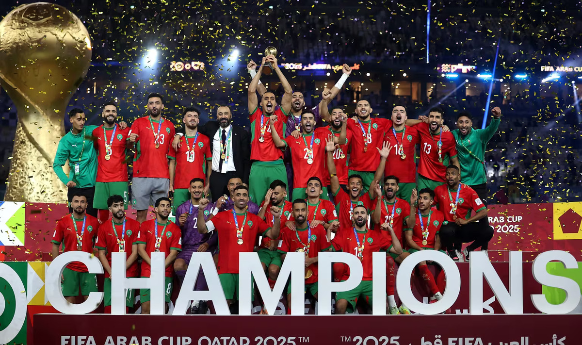 Timnas Maroko saat menjuarai FIFA Arab Cup 2026. (FIFA)