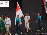 Penutupan Olimpiade Paris 2024 Berlangsung Meriah, Rizki Juniansyah Jadi Pembawa Bendera Indonesia