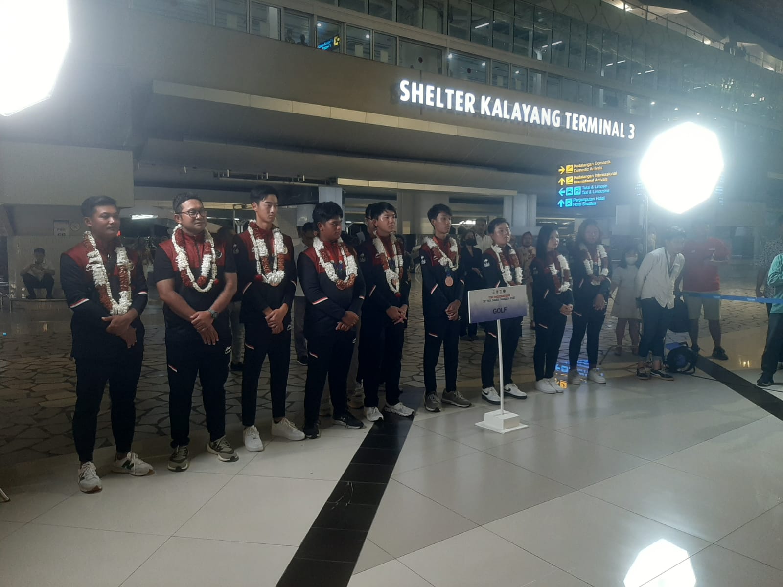 Sambutan Hangat untuk Tim Nasional Golf Indonesia Usai Tiba di Tanah Air