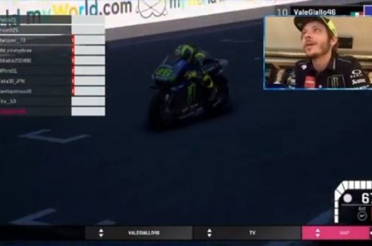 Naik Podium di MotoGP Virtual, Hadiah dari Fabio Quartararo untuk Valentino Rossi