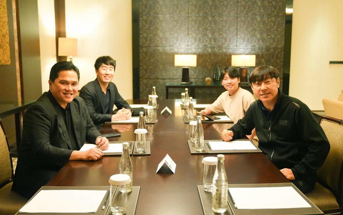 Timnas Indonesia Tandang ke Bahrain dan China, Erick Thohir Titip Pesan Khusus kepada Shin Tae-yong