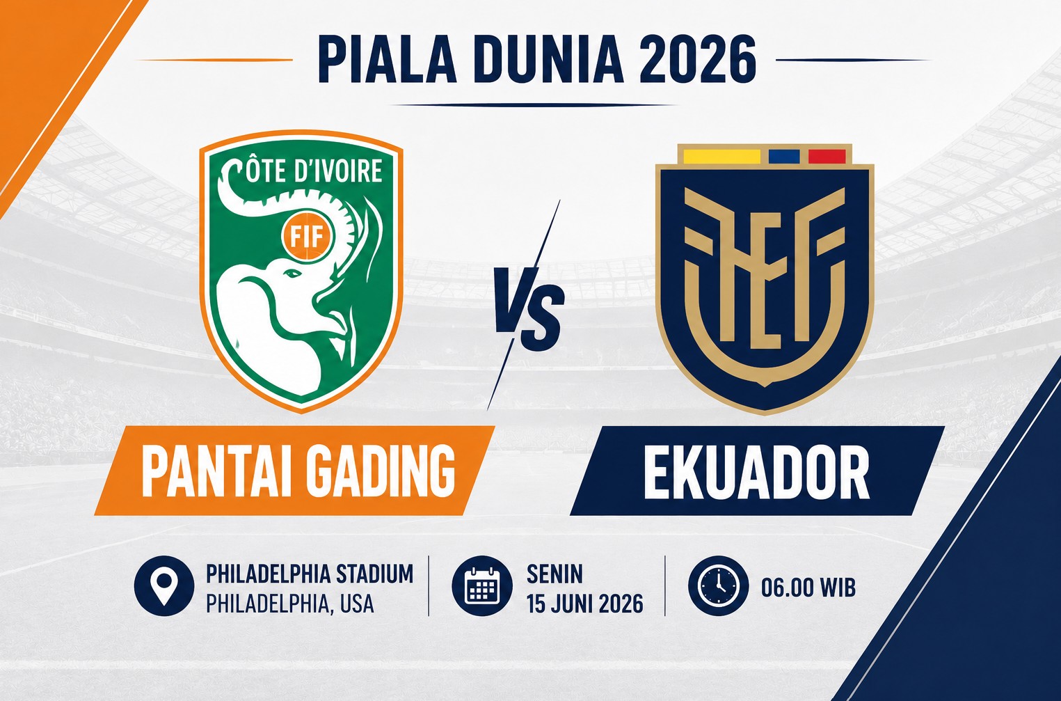 Prediksi dan Statistik Pantai Gading vs Ekuador: Tembok Kokoh La Tri Diuji Gajah Afrika