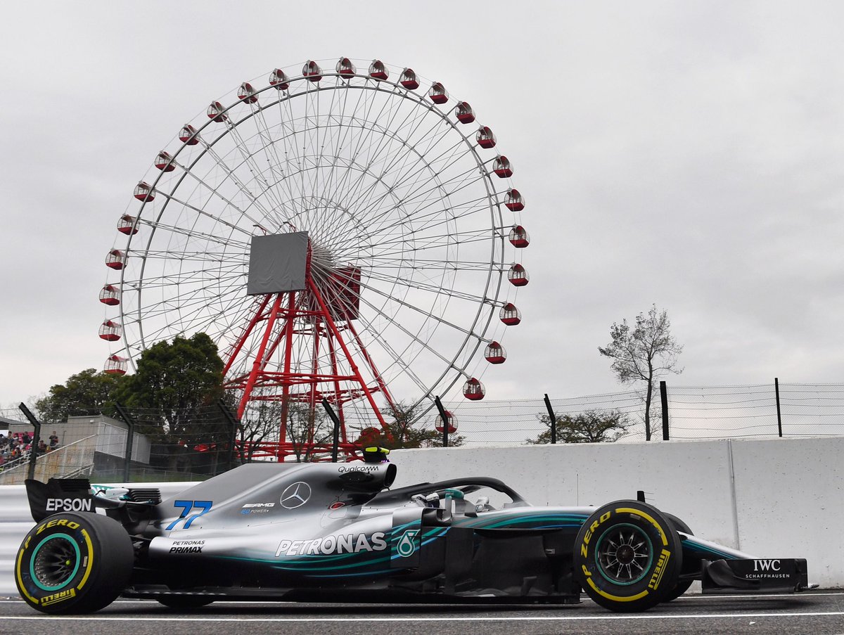 FP1 GP Jepang: Mercedes 1-2, Ferrari Tertinggal 1 Detik