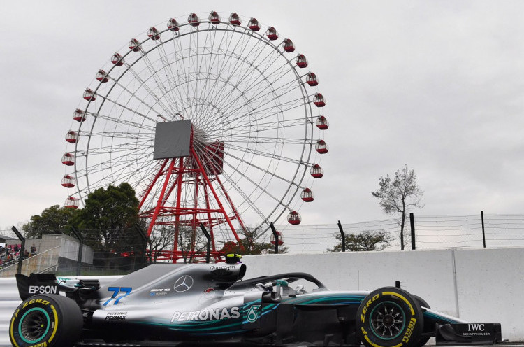 FP1 GP Jepang: Mercedes 1-2, Ferrari Tertinggal 1 Detik 