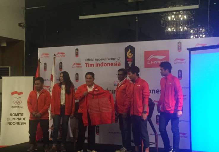 Li Ning Sponsori Seluruh Kontingen Indonesia pada Asian Games 2018