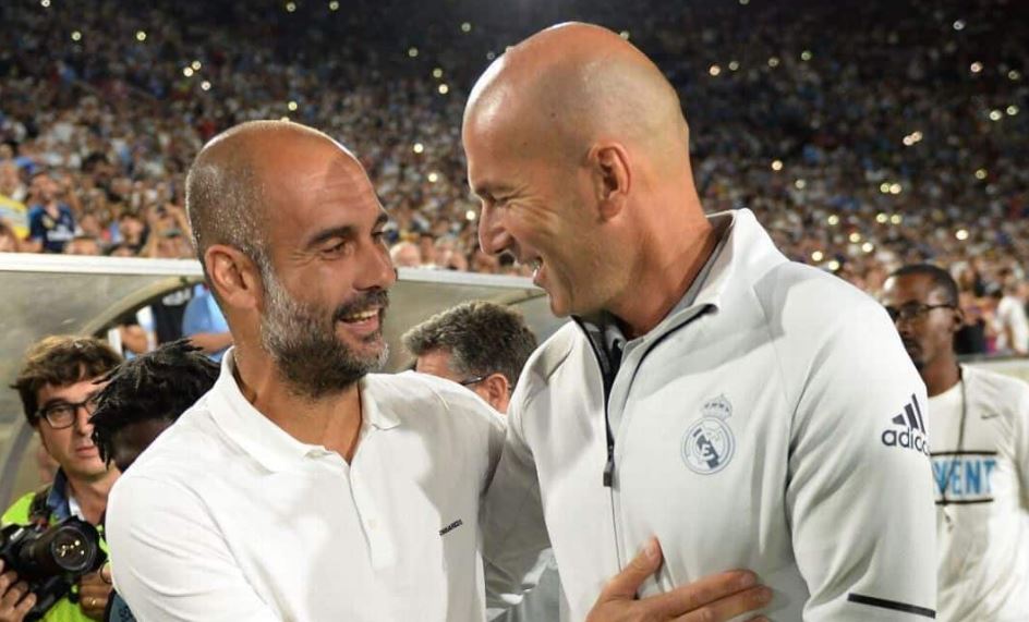 16 Besar Liga Champions: Zidane Anggap Guardiola Pelatih Terbaik Dunia