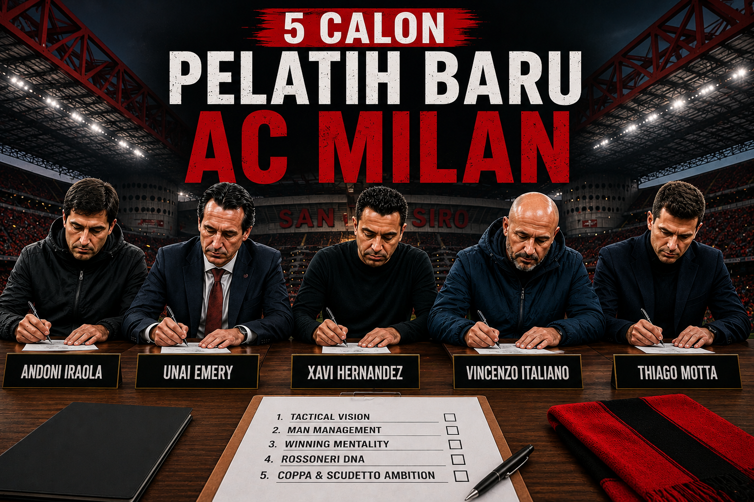 5 Calon Pelatih Baru AC Milan: Andoni Iraola dan Unai Emery Masuk Daftar