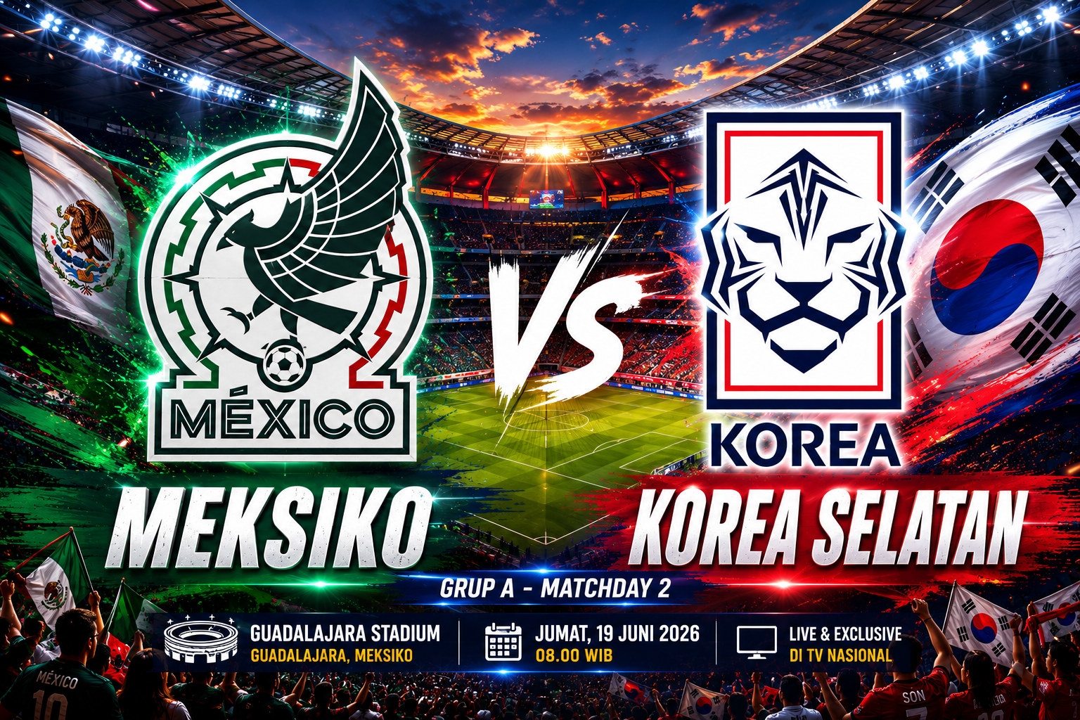 Prediksi dan Statistik Meksiko vs Korea Selatan: Berebut Puncak Klasemen