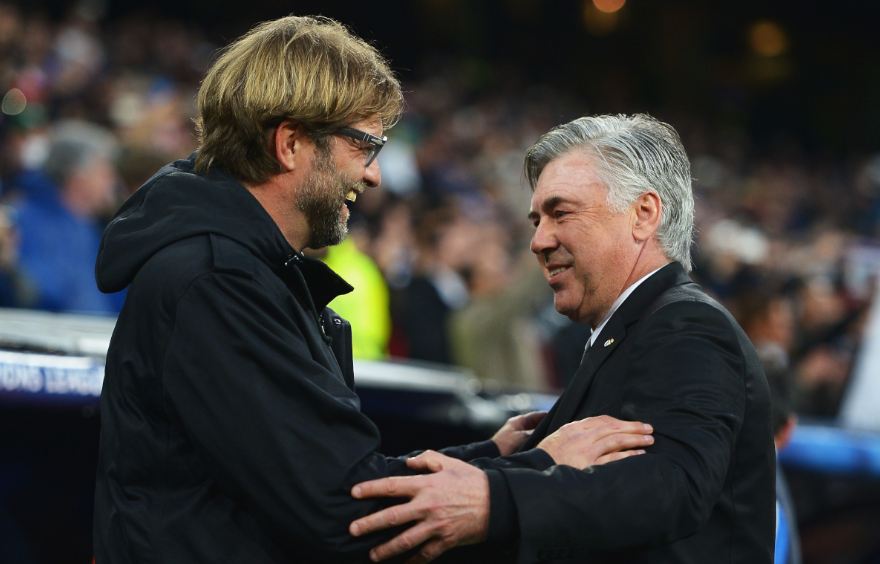Head to Head 8 Pertemuan Terakhir Carlo Ancelotti Vs Jurgen Klopp