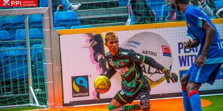 Kiper Indonesia Eman Sulaeman Jadi Bintang di Homeless World Cup
