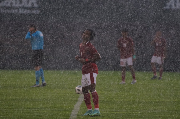 Dihentikan karena Hujan Deras, Timnas Indonesia U-18 Unggul 4-0 atas Alanyaspor