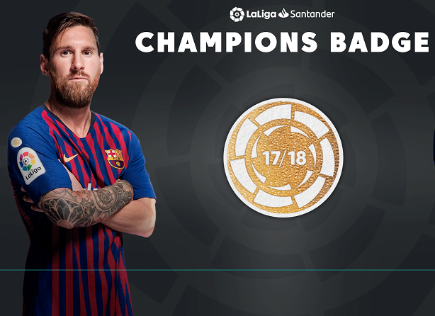 Barcelona Jadi Tim Pertama yang Kenakan Lencana Juara LaLiga